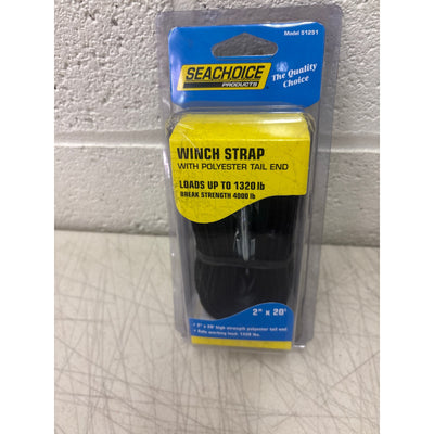 Seachoice Products Boat Trailer Winch Strap, Up To 1320lbs, 20' - Tail End 51251