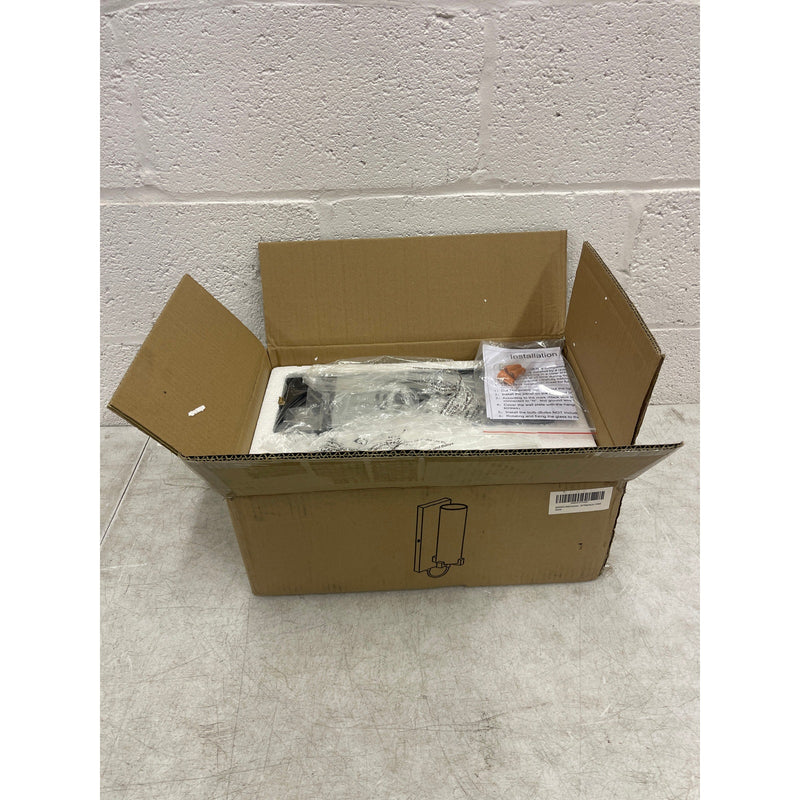 Matte Black Wall 1-Light Bathroom Vanity Light Fixture 11" Cylinder Glass