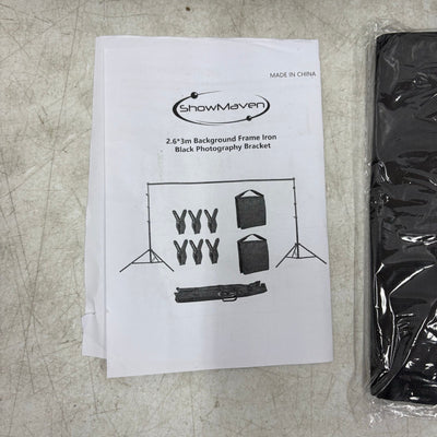 ShowMaven Background Stand 8.5ft H x 10ft W Adjustable Photo Backdrop Stand