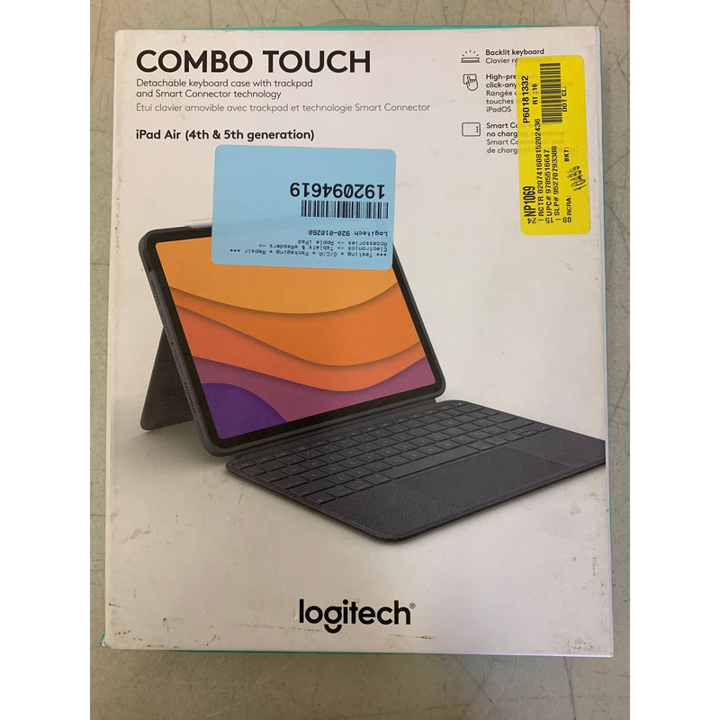 Logitech Combo Touch iPad 4th & 5th Gen Air Keyboard Case, Detachable