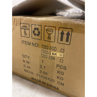 Rayogale 3-Light Bathroom Vanity Lights w Milk White Glass Shades - Black