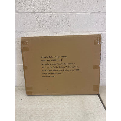 Quukka Jigsaw Puzzle Board with Drawers Adjustable Height Spinning Bottom Black