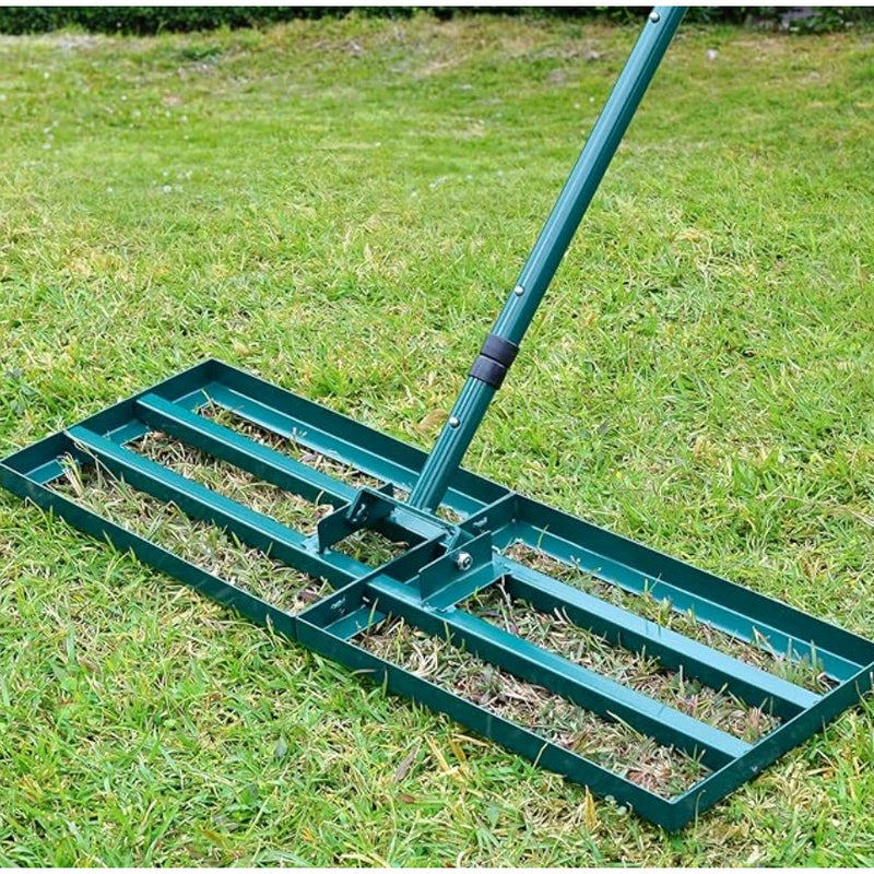 UUMENHA Heavy Duty Lawn Leveling Rake, 30"x 10", 6.5FT Steel Handle