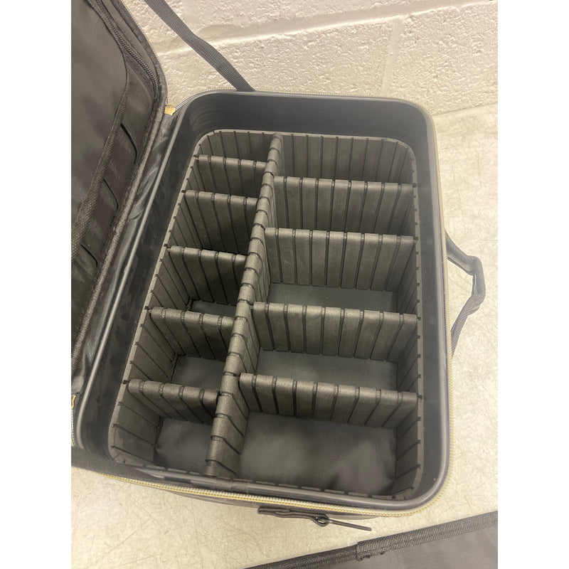 13 x 9 x 6 Inch Traveling Makeup Case, Multiple Compartments for Storage