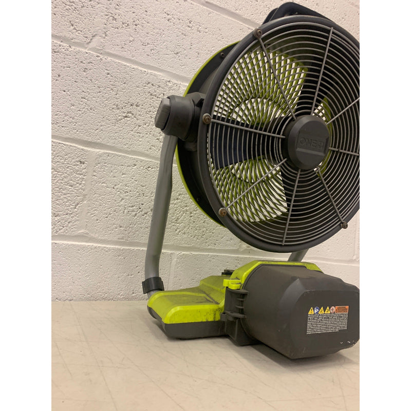 RYOBI ONE+  Misting Air Cannon Fan 18V Cordless Hybrid WHISPER SERIES 12 in.
