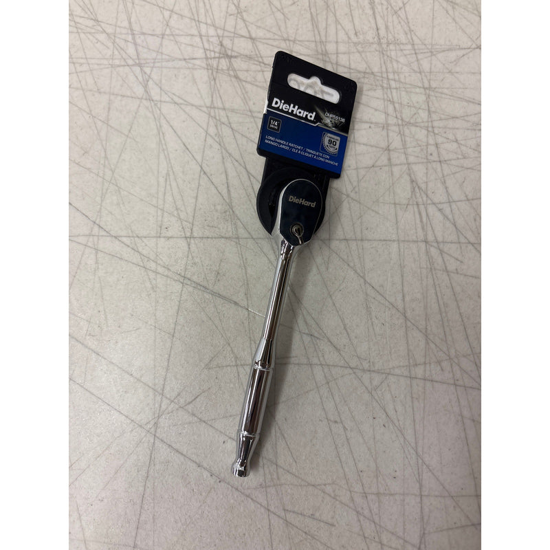 DieHard 1/4" Drive Long Handle Ratchet, 90 Tooth, 6" Long Hand Tool - DHP55136