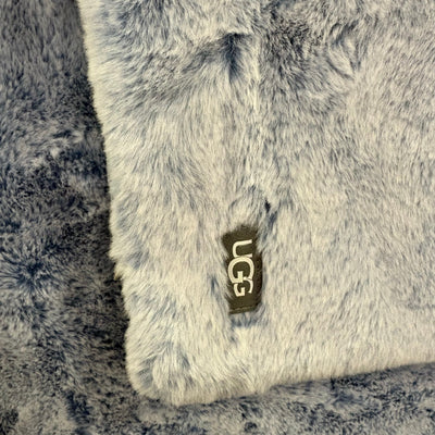 UGG Twin Comforter Set w 1 Pillow Sham, Extra Soft & Fuzzy, Reversible - Blue