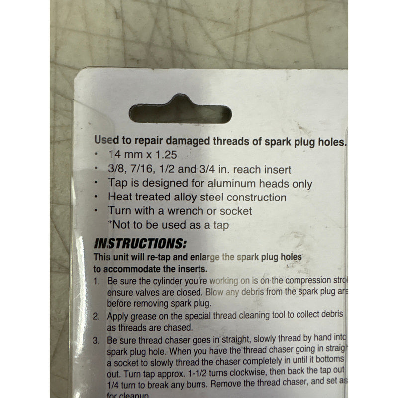 Performance Tool Comprehensive Spark Plug Rethread Kit 14mm Size - W83164