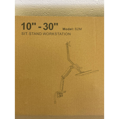 Brazo de soporte para computadora portátil Loctek Standing Mount, para estación de trabajo de pie o sentado, de 10" a 30" S2M