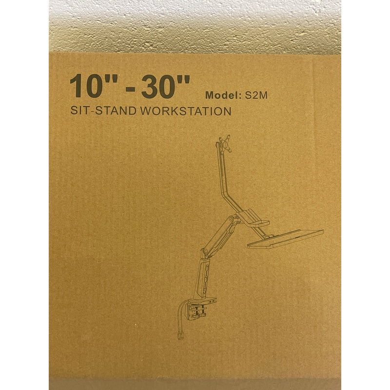Brazo de soporte para computadora portátil Loctek Standing Mount, para estación de trabajo de pie o sentado, de 10" a 30" S2M