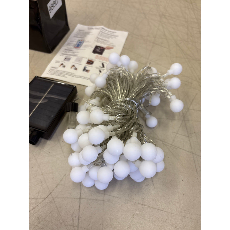 LumosGlow 55FT Solar Warm Light String Lights 100LED, 1200mAh 8 Modes IP67