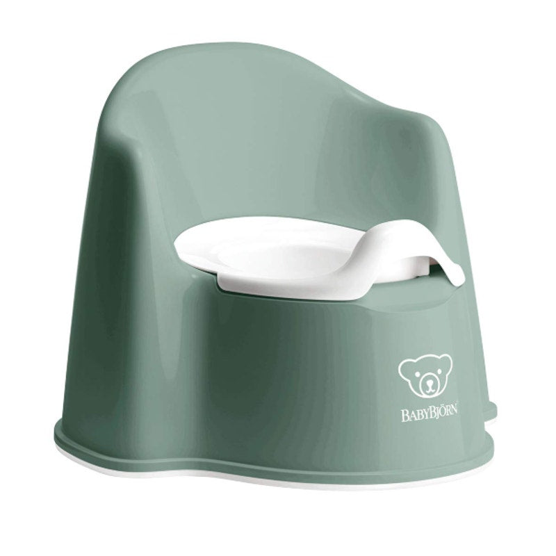 BabyBjörn Potty Chair, Potty Training, Toddler, Baby Bathroom Deep green/White