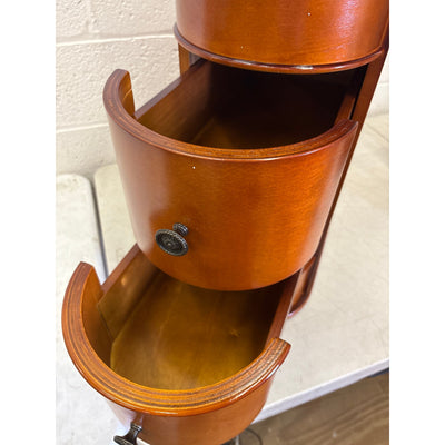 Tribesigns Wood End Table Narrow Side Table Nightstand w 2 Drawers Brown DETAILS