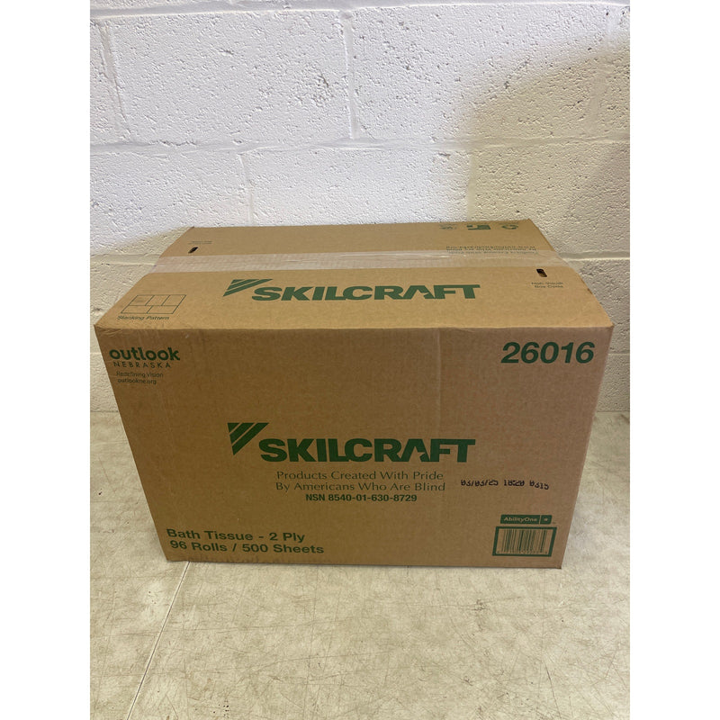 SKILCRAFT Toilet Tissue 2-Ply Toilet Paper, 500 Sheets per Roll, 96 Rolls in Box