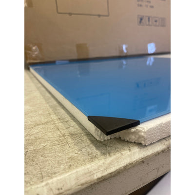 DEVELOP Magnetic Glass Whiteboard, Dry Erase Baard 36" x 24" Blue Frosted, w Markers