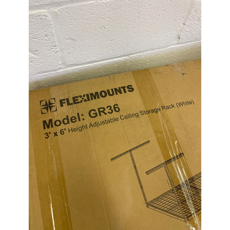 FLEXIMOUNTS  Overhead Garage Storage Adjustable Ceiling Storage Rack 3&