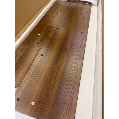 Tribesigns Offset 63" x 32" x 12" Console Table for Living Room/ Entryway, Brown