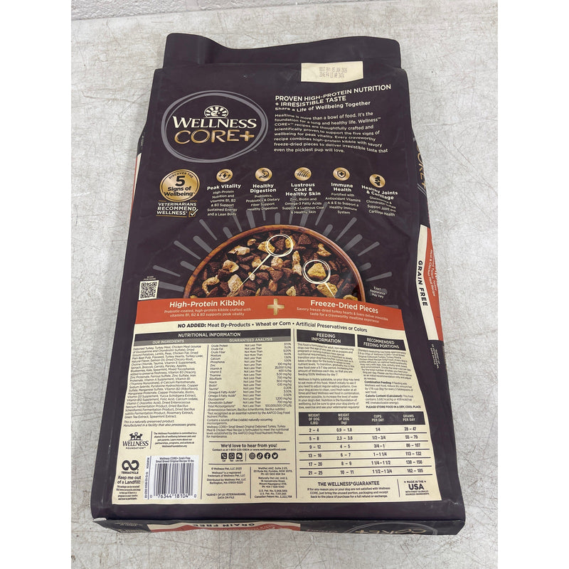 Wellness CORE+ Dry Dog Food Freeze Dried Pieces, Small Breed, Grain Free 10 lbs