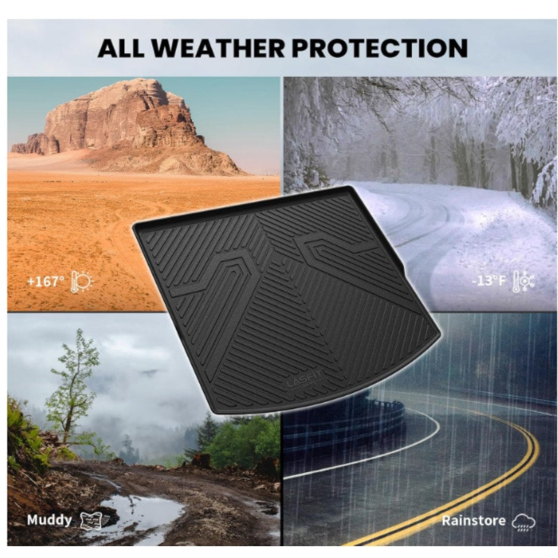 LASFIT Cargo Mat for Mazda CX5 2017-2025, CX 5 All Weather Trunk Mat - Black