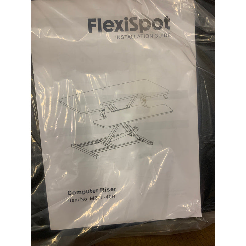FLEXISPOT 40" Desk Converter Adjustable Sit to Stand Keyboard Tray BLACK M27L