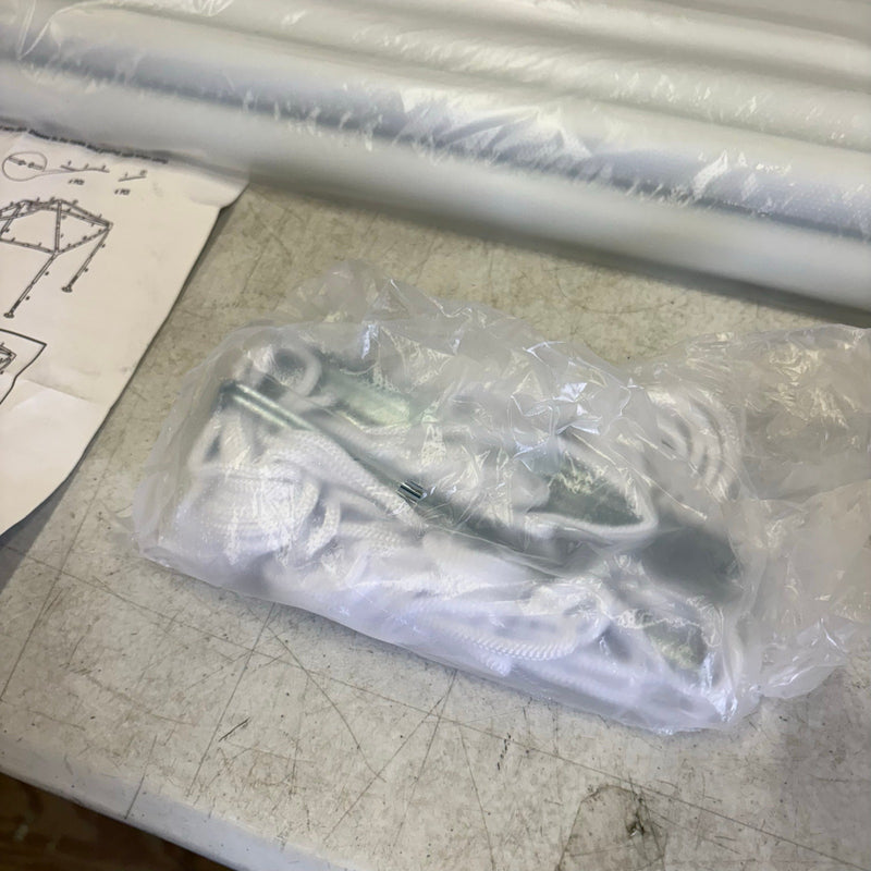 UNKNOWN SIZE Outdoor White Waterproof Gazebo Canopy Tent w Removable Sidewalls