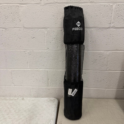 Exercise & Fitness Mat 54" x 36" w/ Carrying Bag Non-Slip, Indoor/Outdoor Black