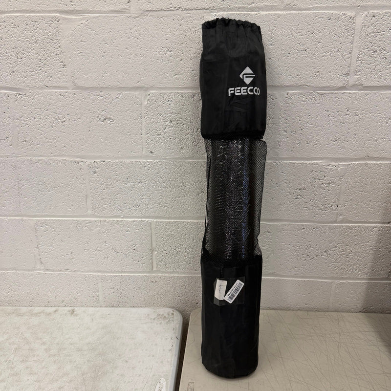 Exercise & Fitness Mat 54" x 36" w/ Carrying Bag Non-Slip, Indoor/Outdoor Black