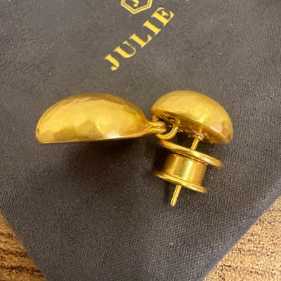 Julie Vos 1.3" Solara Earring, 24K Gold Plated, Round Dangling Earring