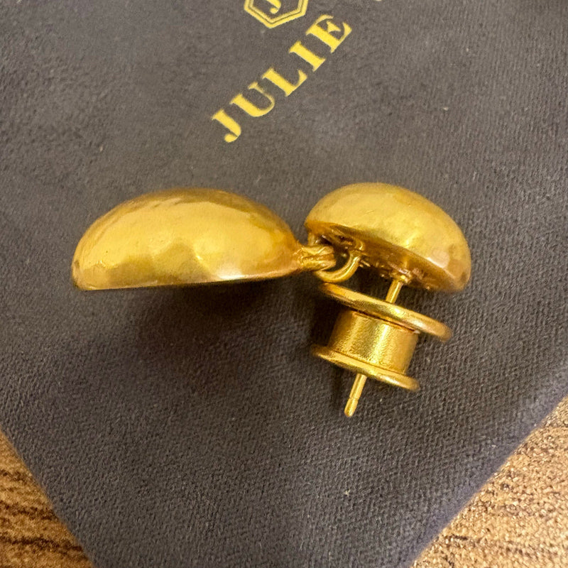 Julie Vos 1.3" Solara Earring, 24K Gold Plated, Round Dangling Earring