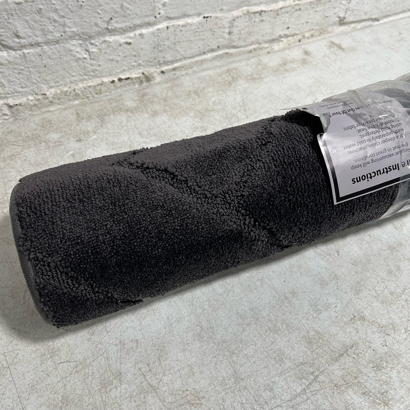 Alfombra de fácil cuidado PURRUGS de 1,2 m x 1,8 m, lavable, para entrada, azul, gris y negro