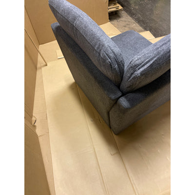 28x28x25 Inches Corner Chair w Cushions, Sectional Piece, No Feet, Gray
