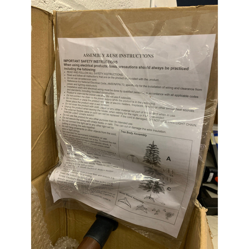 My Texas House 7.5ft Pre-Lit Cypress Artificial Christmas Tree 500 Twinkle LED Lights