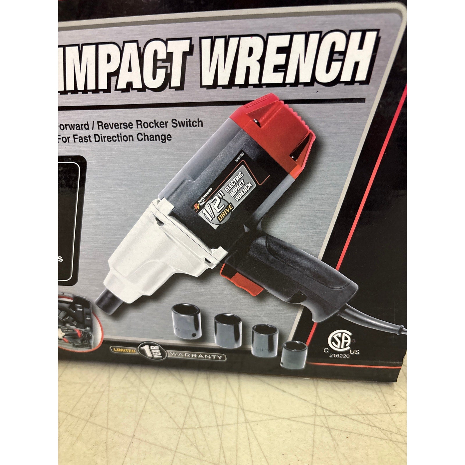 Performance Tool Impact Wrench 1/2-Inch Drive and 110-Volt, Power Tool ...