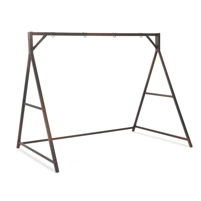 VINGLI 7 FT Rattan Porch Swing Frame, 2 -3 Person Heavy Duty 1200 LB, MISSING HARDWARE