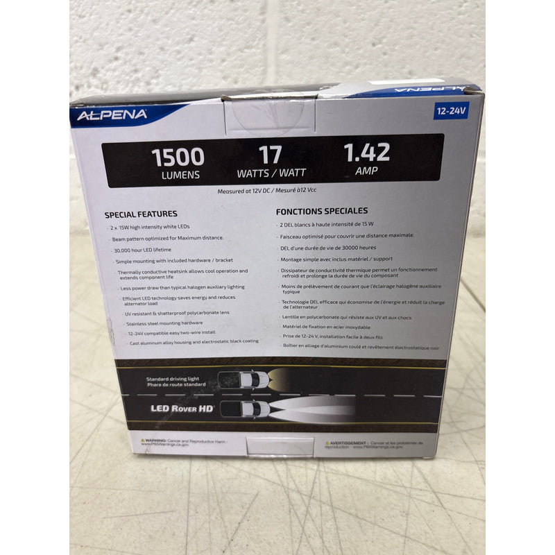 Alpena LEDRover HD Auxiliary Light High Intensity Spot Beam LED Utility Off-Road