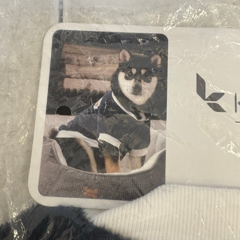 Koolaburra by UGG Pet Fuzzy Dakota Dog Sweater- 20-21" Collar Blue / White - XL