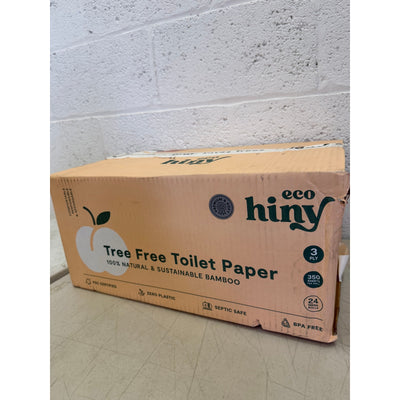 (24pk) ecoHiny Premium & Soft Bamboo 3 ply Toilet Paper, PFAS Free, Non-Toxic