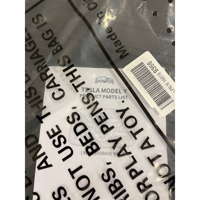 Powoq Fit Tesla Model Y Rear Storage Mat Cargo Liner for 2020-22 Black