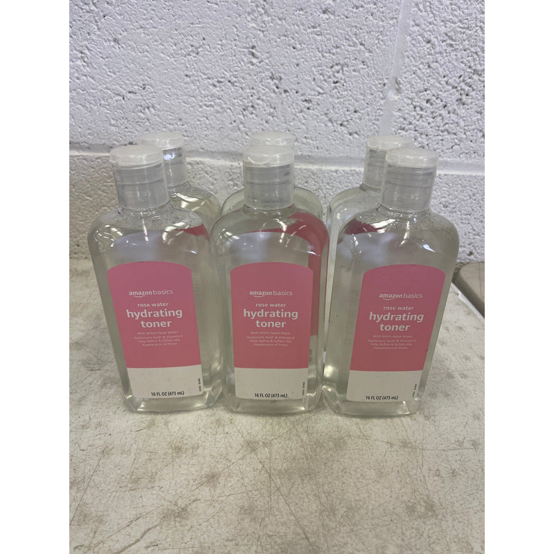 6-Pack Amazon Basics Rose Water Hydrating Toner, 16 Fluid Ounces