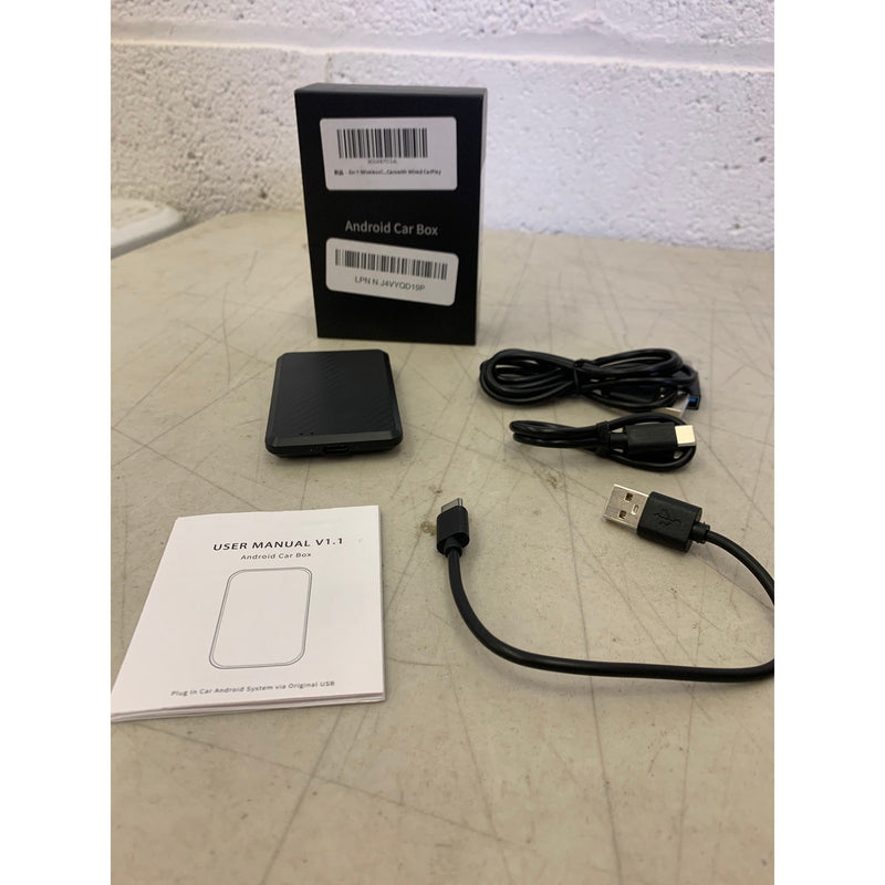 Android Car Box 3 In 1 Wireless With Wired Car Play Black Usb C Cord