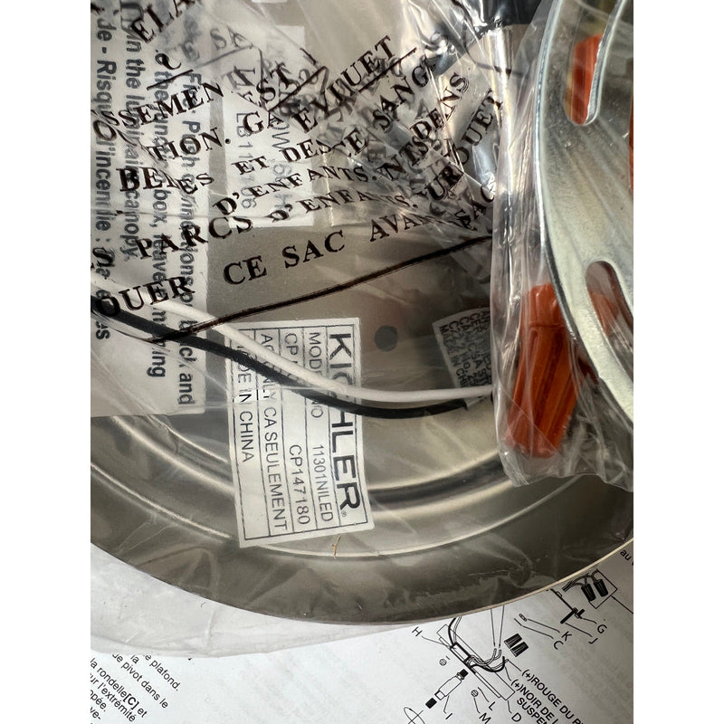 Kichler Lighting One Light Mini Pendant, Brushed Nickel, 10W 45"x7"x12" LED