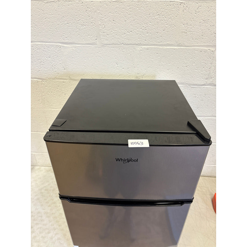 Whirlpool 3.1 cu ft Mini Refrigerator Stainless Steel Reversible Door, 2 Shelves