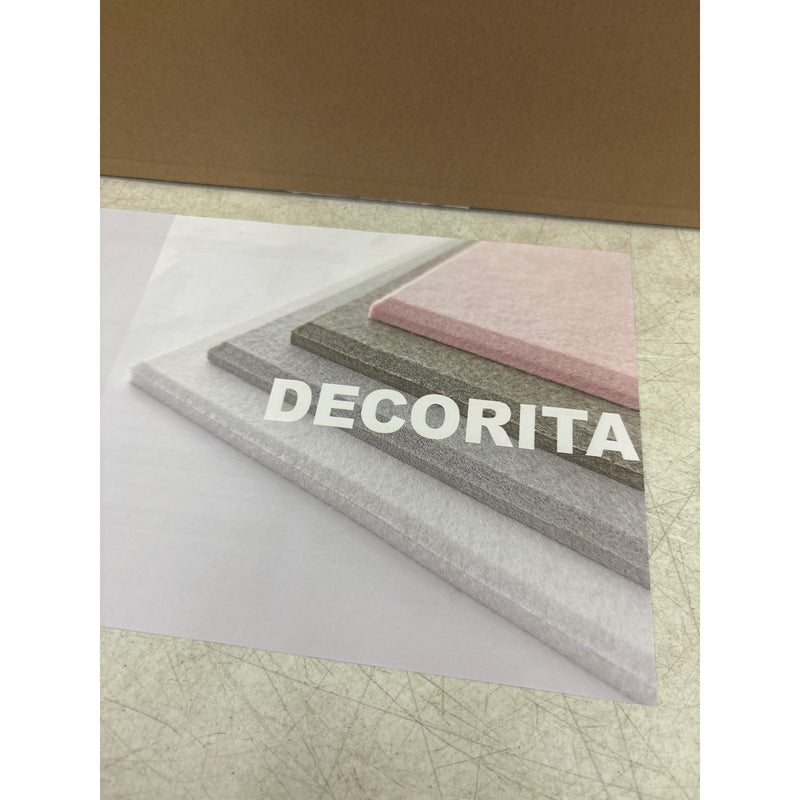 DECORITA Shiplap Felt Wall Panels 23-SqFt Interior Wall Decor, White/Tan 24pcs