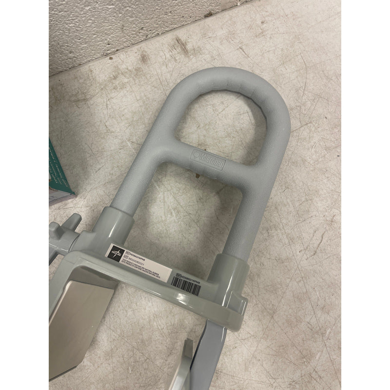 Medline Bathtub Grab Bar Microban – Bathroom Wall Support Handle, Non-Slip GRAY