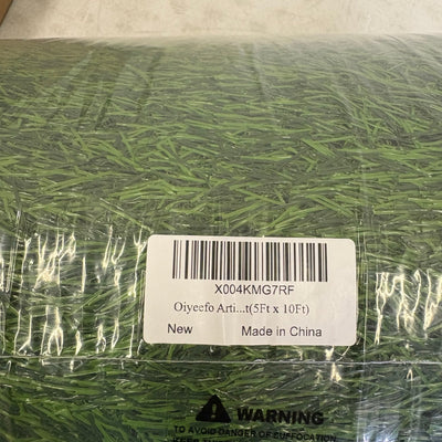 5'x10' Artificial Turf Grass Outdoor Synthetic Fake Grass Rug w Drainage Holes