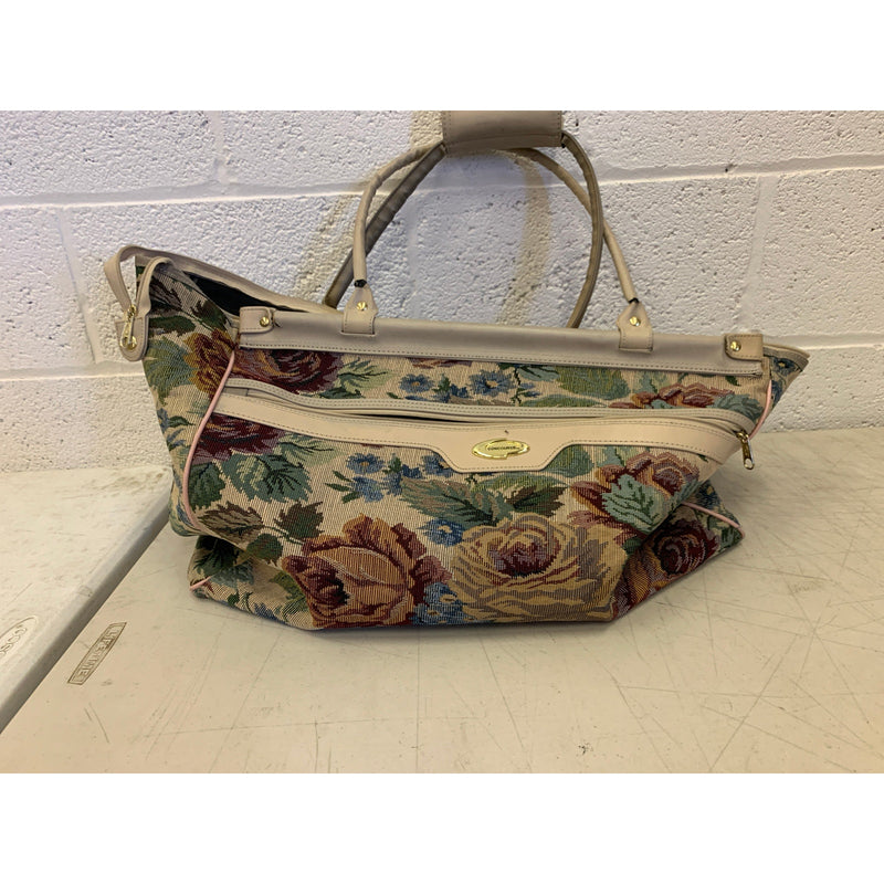 Concourse Tote Bag Floral Dual Handle with Front Zip Pocket 33 x 27 x 16 inches