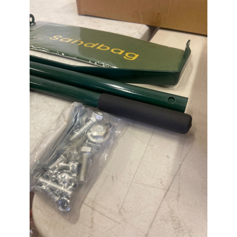 Manual Lawn Aerator Heavy Duty Rolling Push Grass Aeration Tool - Green