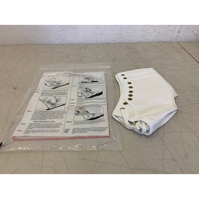 Swede-O Ankle Lok Support with Knit Tongue, Large Ankle Brace White Sprain