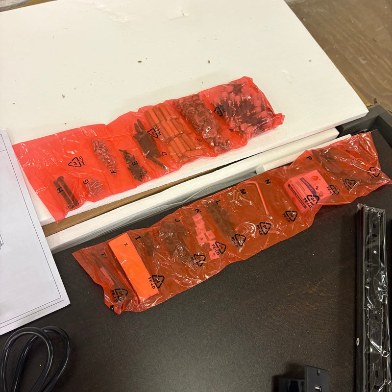 Mobile File Cabinet w Wheels, Power Outlet, 2 Drawers, USB-C & USB Outlet, Brown