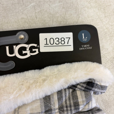 UGG for Pet Tarni Dog Coat, Pet Sweater, 14-16" Collar, Gray Plaid - Large